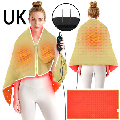 660nm Red Light Therapy Blanket Keep Warm Heating Shawl For Body Device Cushion 850nm Infrared Light Muscle Pain Relief Relax