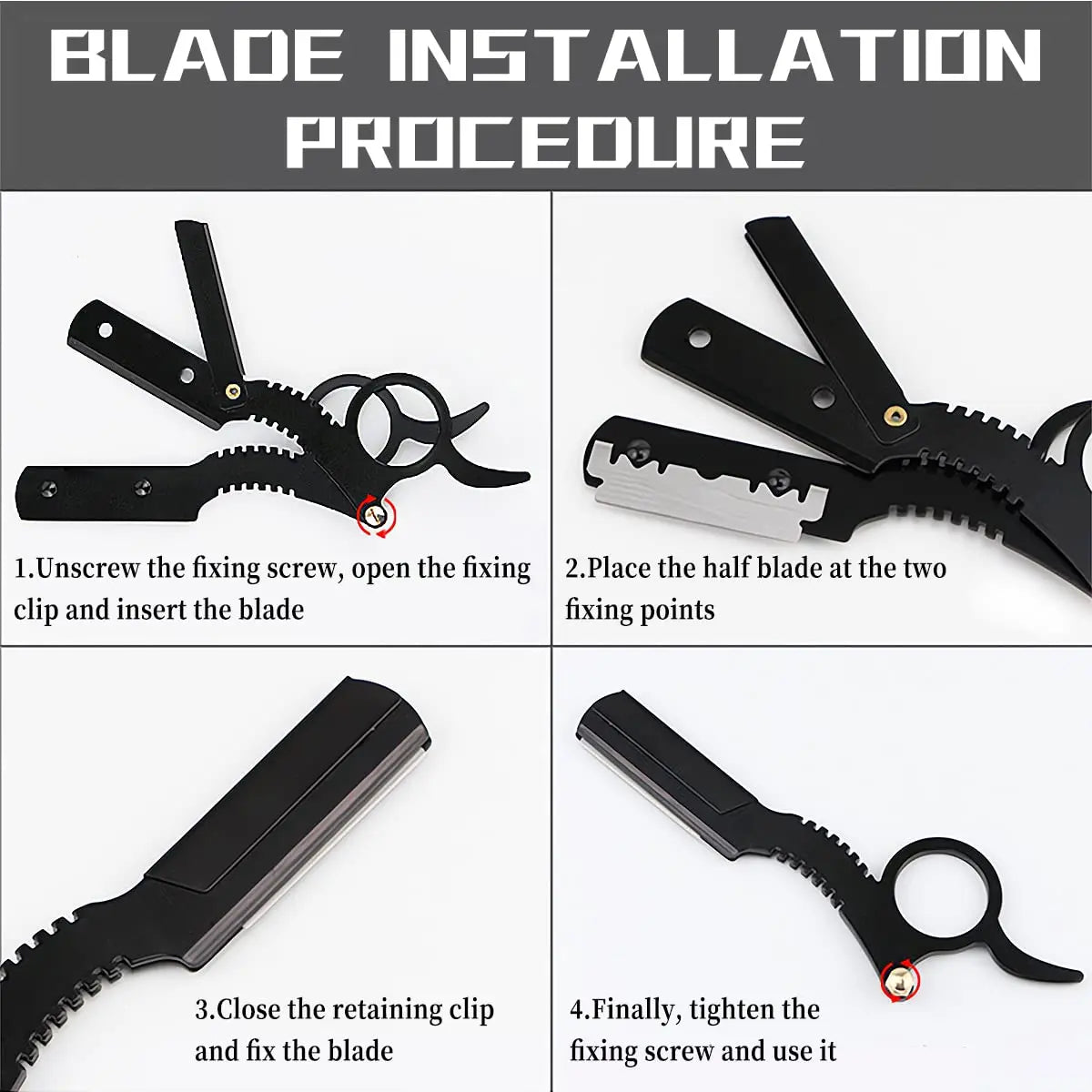 Barber Manual Razor Straight Edge Haircut Beard Eyebrow Shaver Men Depilation Razor Hairdresser Trimming Blades Replaceable