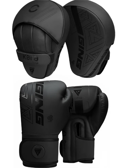 Boxing Pad and Glove Set,Curved Focal Target with Boxing Gloves,Suitable for MMA, Muay Thai,Taekwondo Martial Arts 4-14oz Choose