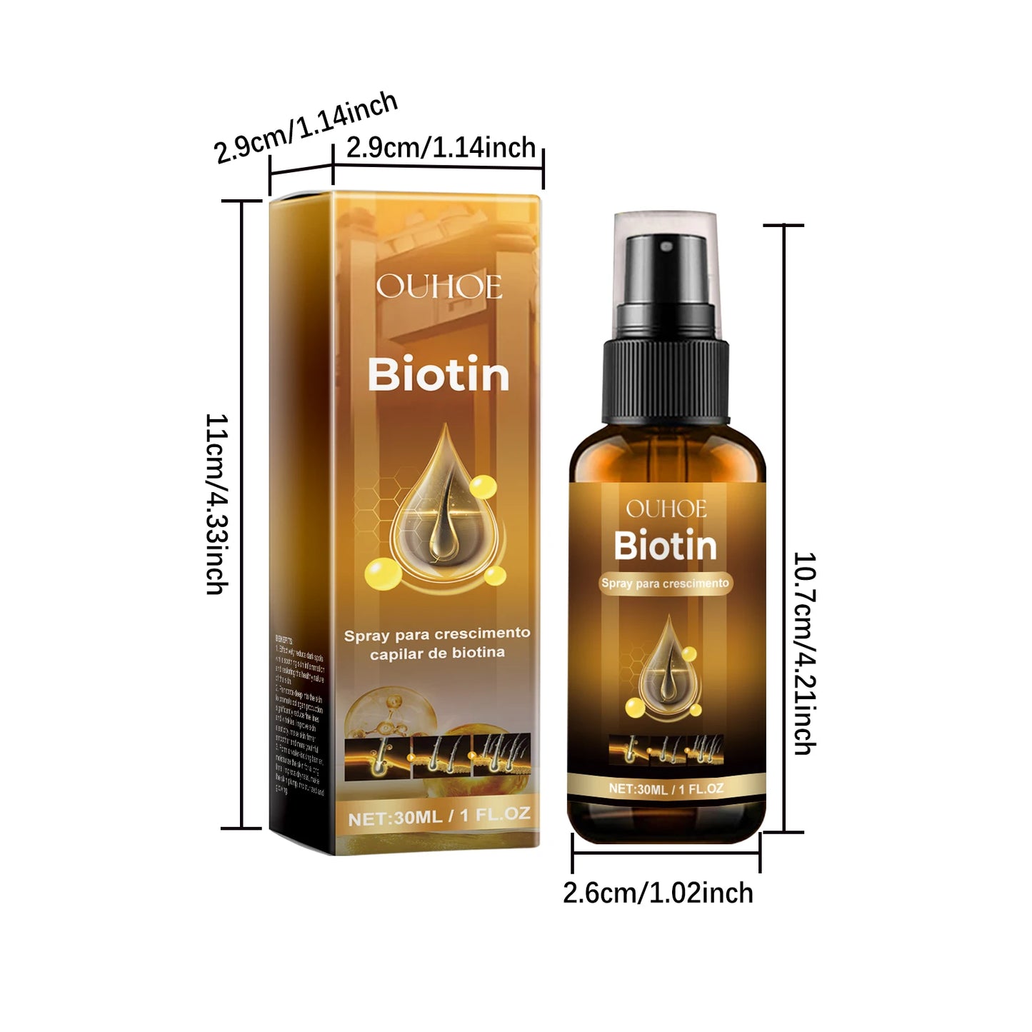 Scalp Nourishing Spray Strong Hair Nourishing Anti Hair Loss Scalp Care Refreshing Non Greasy Hair Plant Extract Care Fluid 30ml