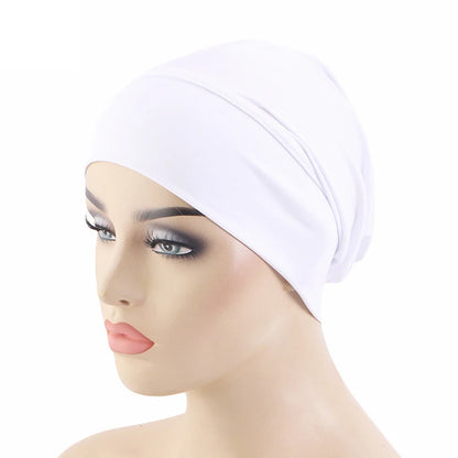 Muslim Women Underscarf Inner Hat Hijab Beanies Bonnet Hair Loss Chemo Cap Stretch Headscarf Headwear Head Wraps Turbante Mujer