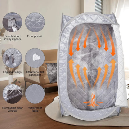 Portable Steam Sauna Tent  Personal Steam Sauna SPA for Detox Therapy with2L Steamer