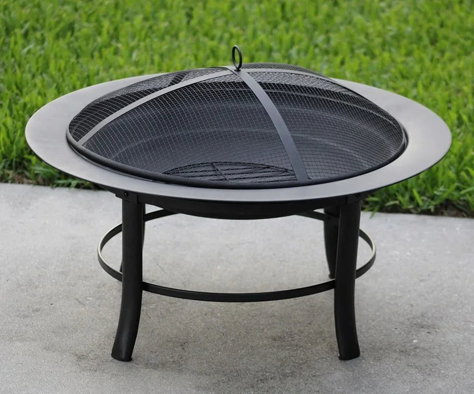 Camping Fire Pit Bonfire Stove Bonfire Activity Wood Basket Black Garden Decoration Wood Stove Heating Furnace With Baking Net