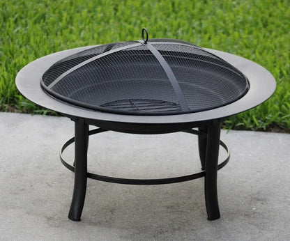 Camping Fire Pit Bonfire Stove Bonfire Activity Wood Basket Black Garden Decoration Wood Stove Heating Furnace With Baking Net