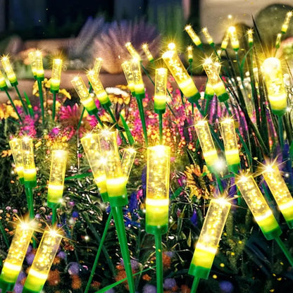 Warm Light Solar Garden Lights Energy Saving Auto-On System Solar Reed Lights Intelligent Control Waterproof Design
