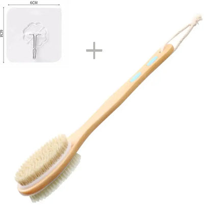 Dry Skin Wood Body Brush Exfoliation Natural Bristle Back Brush Massager Bath Shower Back Spa Scrubber Dry Massage Brush Tools