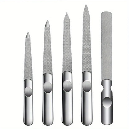 Nail File Stainless Steel Professional Exfoliating Double Sides Sandpaper For Professional Finger Toe Nail Care Tools nail art