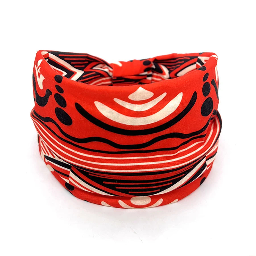 1 Pcs European American Women'S Bohemian Style Elastic Headscarf Yoga fitness Running  ventilation Wide Brimmed Hair Accessories