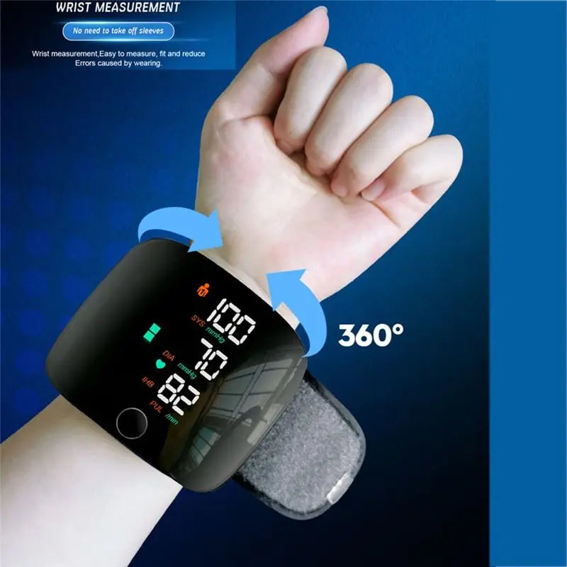 AEF7-Rechargeable Blood Pressure Meter Wrist Blood Pressure Eter Smart Touch Screen Blood Pressure Meter