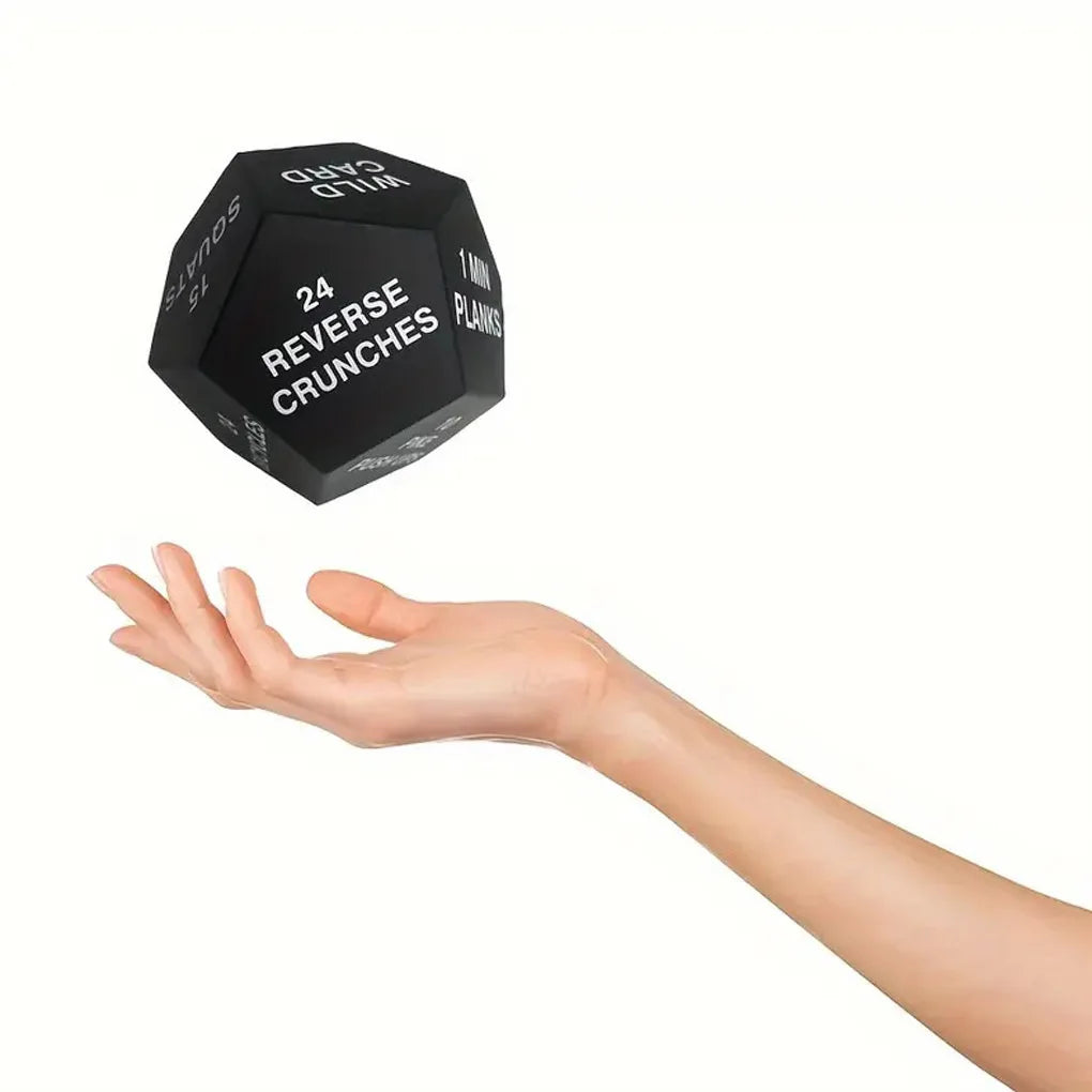 12 Sided Rounded Digital Fitness Dice Exercise Dice Bodyweight Training Dice Cardio Workout Plyometrics Game Dice for Home Gym