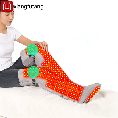 Red Light Therapy Heating Leg  Foot Wrap Electric Heating Knee Brace Relieve Cold Leg Arthritis Pain with 3-Zone Heat Warm