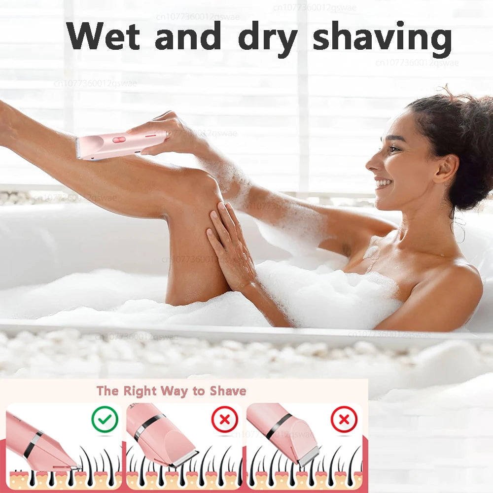 Electric Razor Woman Shaver Painless Mustache Epilator Leg Bikini Body Hair Trimmer for Women Facial Epilator Hair Remover