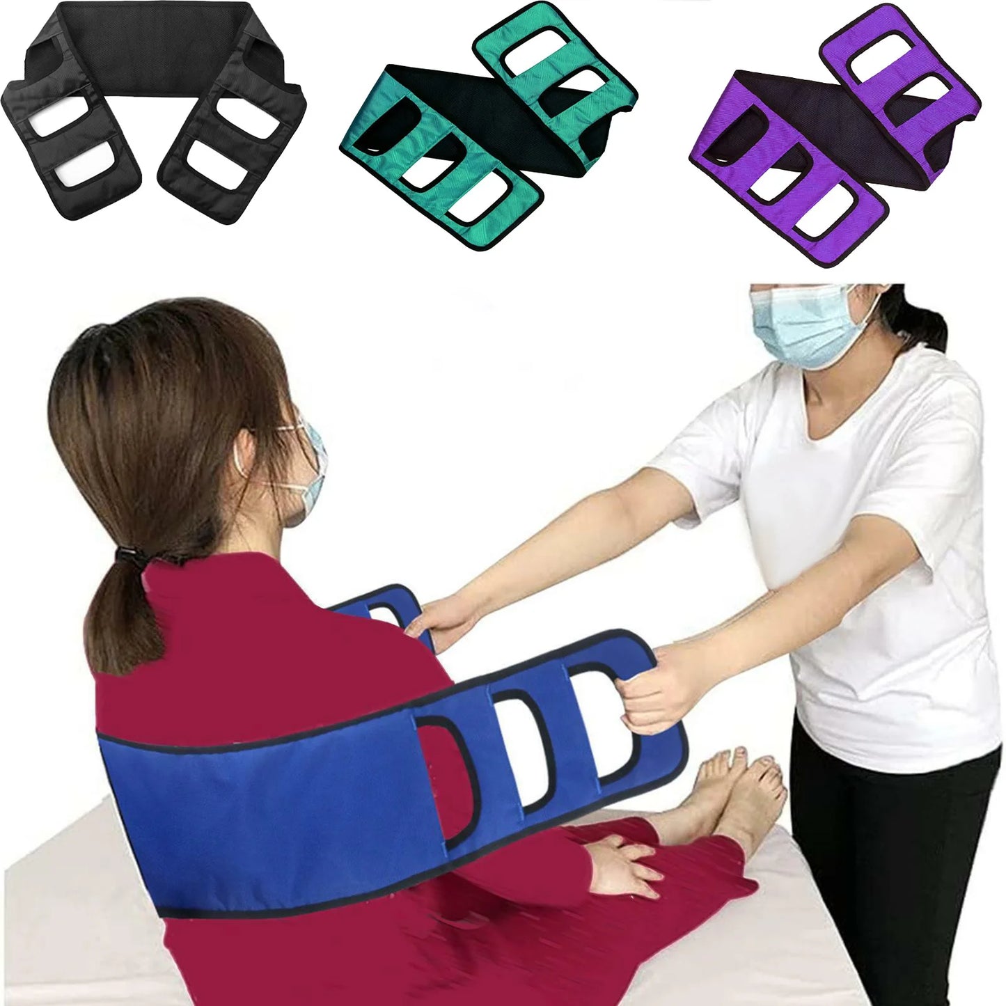 2026 Patient Transfer Belt Non-slip Lift Assist Strap Elderly Care Shift Belt Back Support Belt