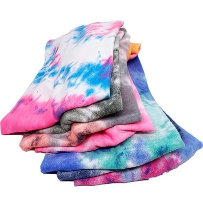Hair Scarfs Boho for Women Girls Criss Cross Yoga Twist Headbands Sport Head Wraps Tie Dye Turban Wide Knotted Headbands