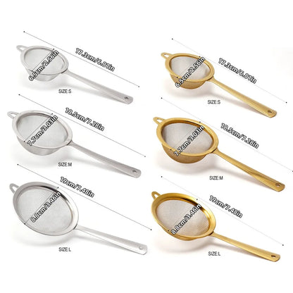 New Stainless Steel Matcha Sifter Easy to Clean Very Fine Mesh Tea Strainer Small Rust-Proof Cocktail Sieve for Kitchen