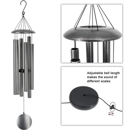 45 Inch Deep Tone Windchime Adjustable Tone Wind Chime Pendant Wind Chimes Bells Balcony Hanging Ornament Garden Home Decorative