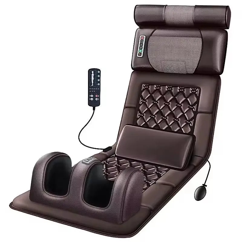 Electric Massage Mattress Vibrating Heating Massager Cushion For Neck Back Foot Full Body Pain Stress Relief Body Relax