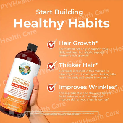 Liquid Multivitamin with Biotin and Vitamin B Complex Supports Healthy Hair & Skin Formula Daily Beauty Nutrition