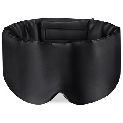 Silk Sleep Mask Soft Pressureless Sleeping Mask 100% Mulberry Silk for Eye Skin Anti Wrinkles,Adjustable Wide Velcro Ear Cover