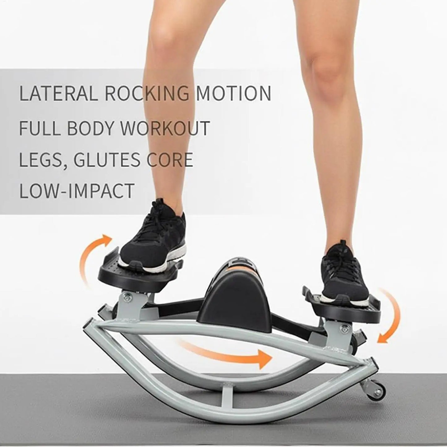 Rock Stepper Exercise Machine Legs Glutes Abs Workout Portable Silent Lateral Stepper Machine for Home Apartment Office Gym