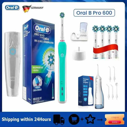 Oral B Electric Sonic Toothbrushes 3D Rotation Teeth Daily Whitening Gum Care Smart Pressure Sensor Rechargeable Waterproof