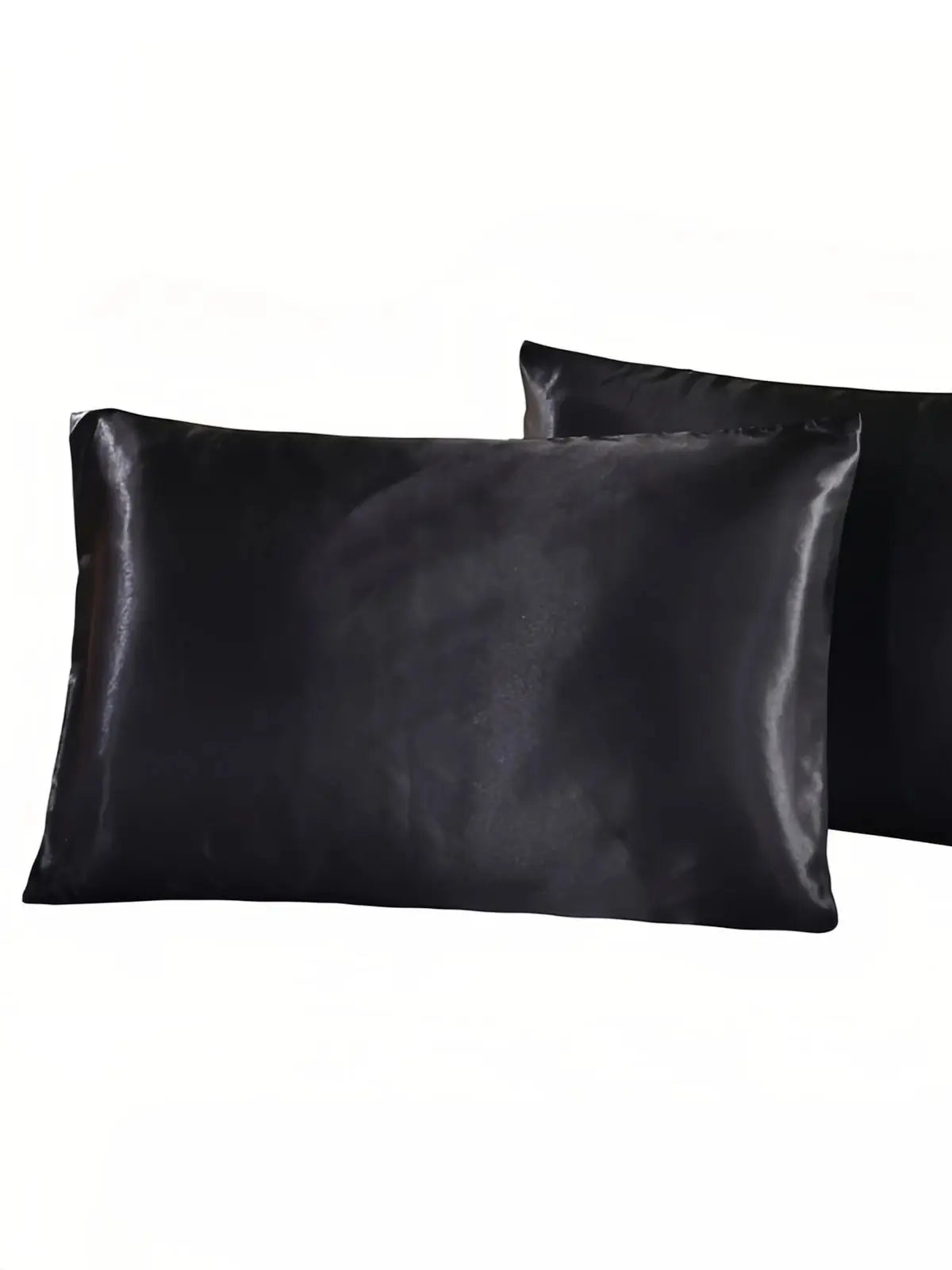 2-piece satin silk pillowcases — decorative pillow covers, bedding accessories; size: 48 × 74 cm; also suitable for car headrest