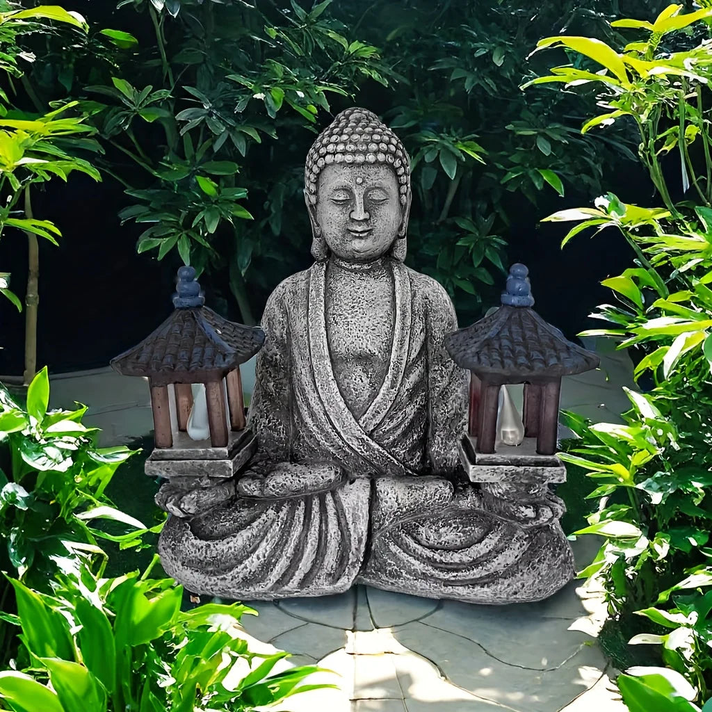 Outdoor Solar Garden Statue Light, Zen and Serene statues solar decorated garden lights, Zen statue light, For indoor and outdoo
