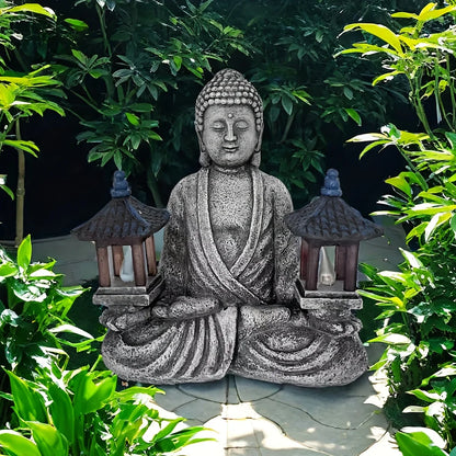 Outdoor Solar Garden Statue Light, Zen and Serene statues solar decorated garden lights, Zen statue light, For indoor and outdoo