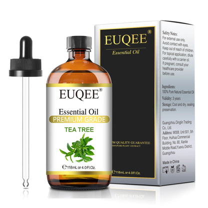 EUQEE 118ml (4 fl. oz) Pure Essential Oil-Sweet Orange Bergamot Cinnamon Lavender Tea tree Premium Aromatherapy Oil for Diffuser