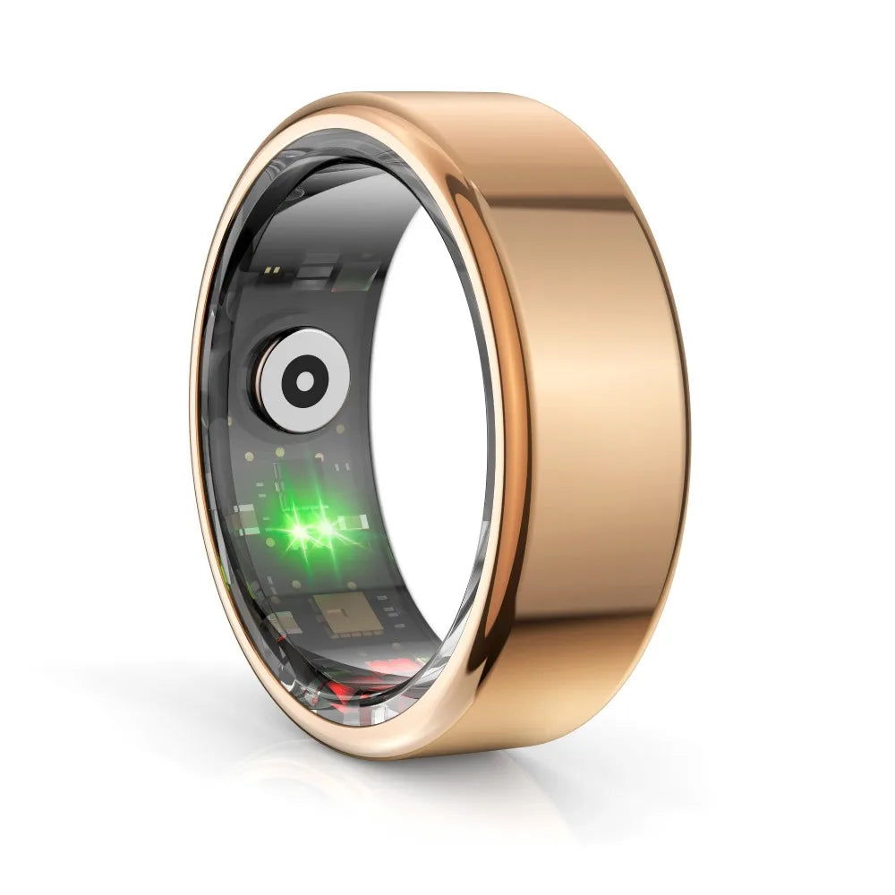 Sleep/Step Tracker Smart Health Rings IP68 Waterproof Steel Shell Intelligent Sleep Tracker Multi-sport Modes Wearable