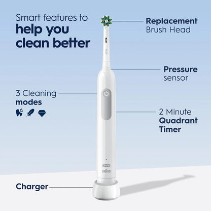 Oral B PRO ULTRA Electric Toothbrush 3 modes and 3 electric modes Adult electric toothbrush  Black, white, blue, pink