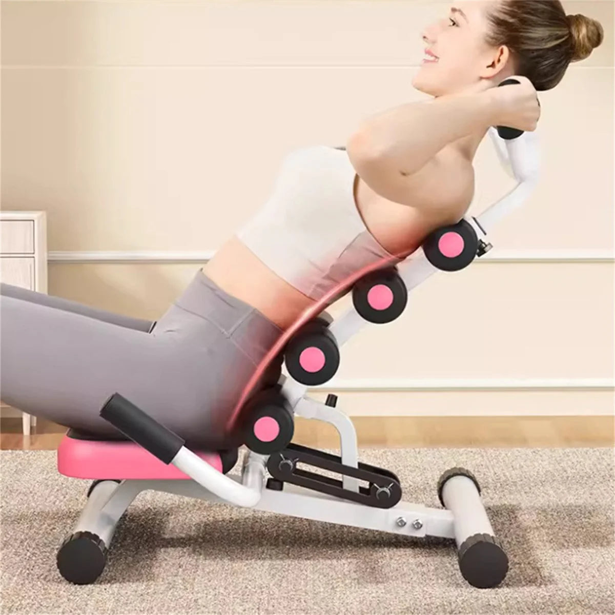 Men and women home office fitness equipment lumbar reliever waist traction shoulder and neck relaxation stretcher yoga back open