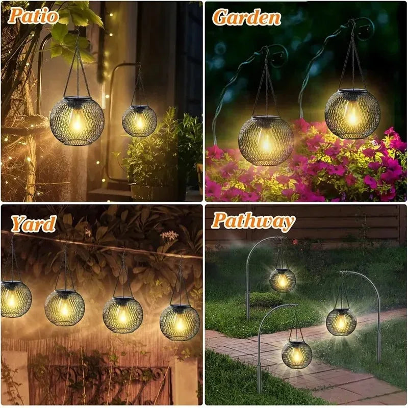 Solar Lantern Outdoor, Solar Lights for Outside Decorative Outdoor Hanging Lights Waterproof Solar Lanterns, Yard Garden Lamp