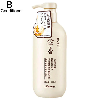 Fragrant Japanese Amino Acid Shampoo Hair Conditioner Set Body Wash Hair Shampoo Bath Lotion Shampoo Head Skin Care 300ml