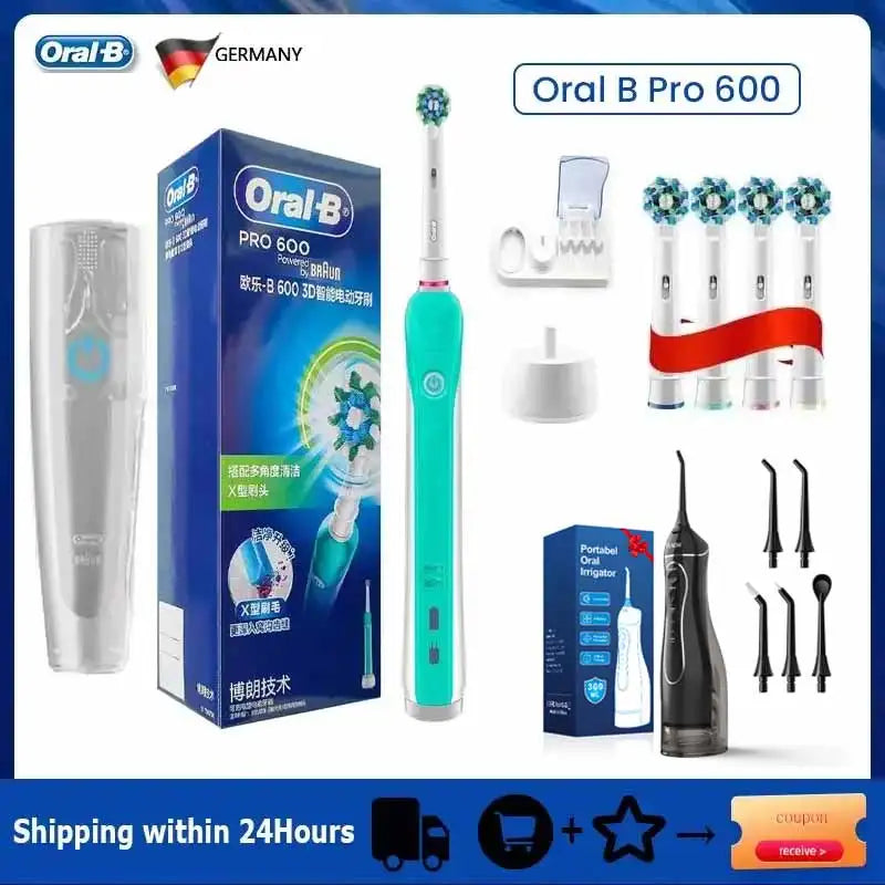 Oral B Electric Sonic Toothbrushes 3D Rotation Teeth Daily Whitening Gum Care Smart Pressure Sensor Rechargeable Waterproof