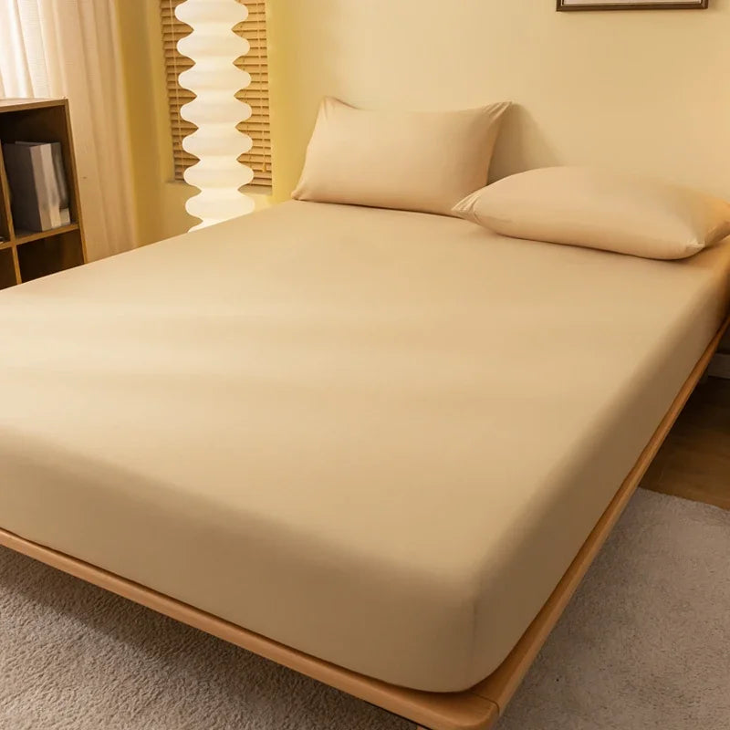 1 piece of solid color matte bed sheet, solid color bed cover for bedroom, bedding (excluding pillowcases)