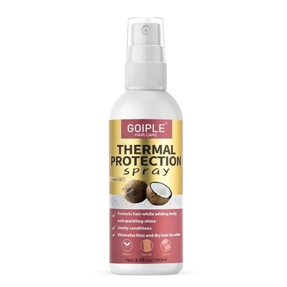 GOIPLE Coconut Thermal Protector Spray Hair Protectant Paraben Dye Free Protects Heat Damage Suitable for Daily Care