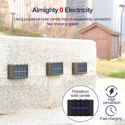 Outdoor LED Solar Garden Light Solar Wall Lamp Up And Down Luminous Waterproof Solar Powered Wall Washer Light Yard Street Decor