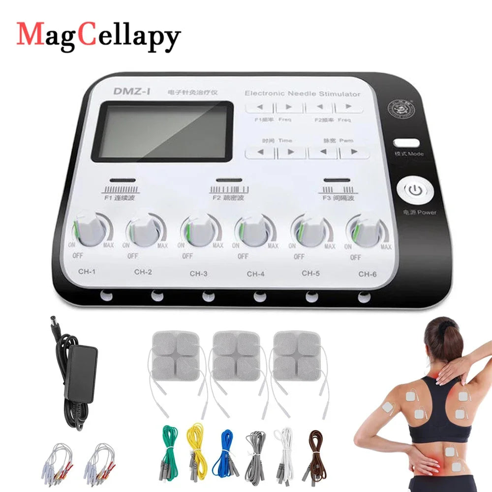 6 Output Electroacupuncture Acupuncture And Moxibustion Muscle Stimulator TENS Neuromuscular Therapy Massager Relieves Pain