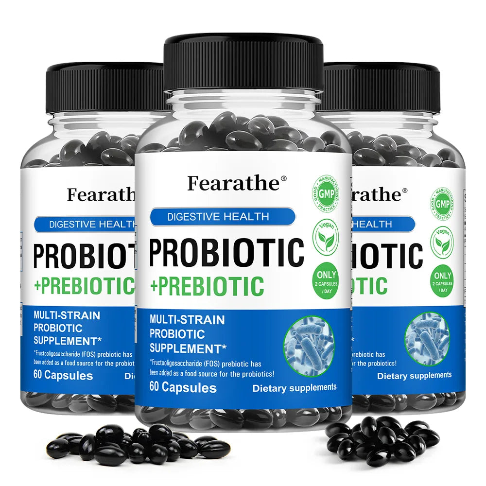 Prebiotics + Probiotics, Suitable for Both Men and Women - Mood and Digestive Support, Regulating Gut Microbiota Balance