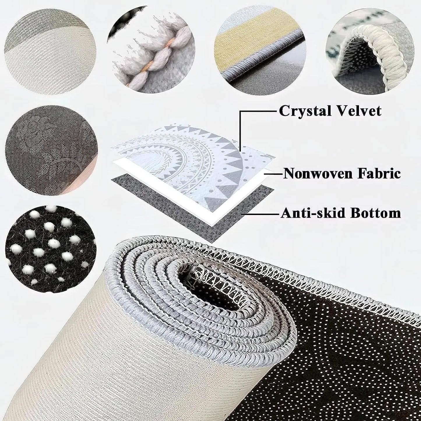 VIKAMA Outdoor Rugs for Garden Patio Waterproof Indoor Outdoor Area Carpet Mat for Camper Balcony Backyard Deck Home Decoration