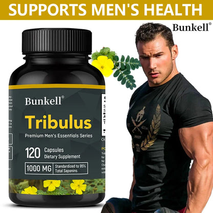 Tribulus for Men Extract - Herbal Supplement, Extra Strength, Enhance Athletic Performance, Endurance, Energy, and Immunity