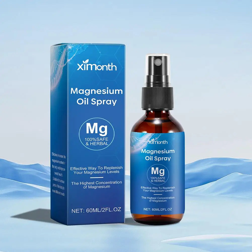 1/3/5pcs Essential Oil Magnesium Spray Relieve Muscle Body Pain Smoothes And Softens Skin For Restlessness & Better Sleep