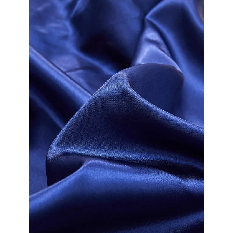 2pc Elastic band Pillow case 100% Satin pillowcase solid color pillow cases pillow cover for bed