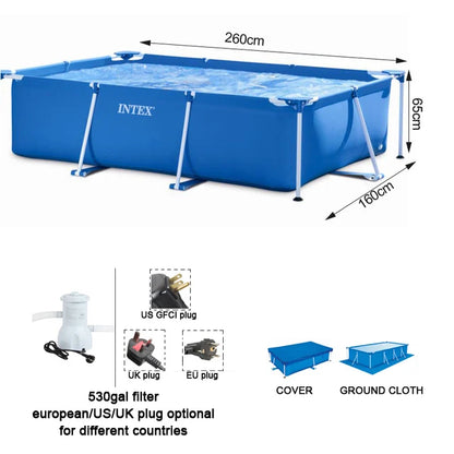 220cm 450cm  full set metal frame steel rectangular square swimming Pool Pipe Rack Pond Large Bracket above ground filter summer