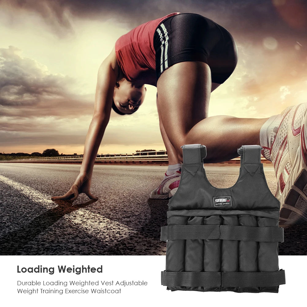 Loading Weighted Vest 1-50kg Adjustable Weight Training Exercise Loading Weight Jacket Fitness Vest for Running Training Waistco