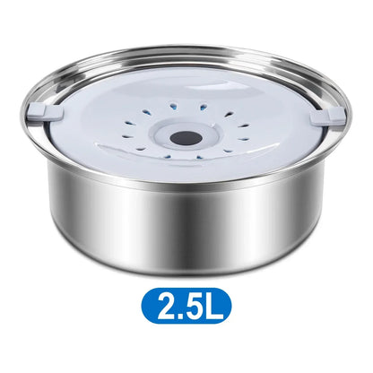 2L,3L Pet Floating Bowl Stainless Steel Non-Wetting Mouth Water Dispenser Portable Water Drinker Pet Supplies for Dog Cat