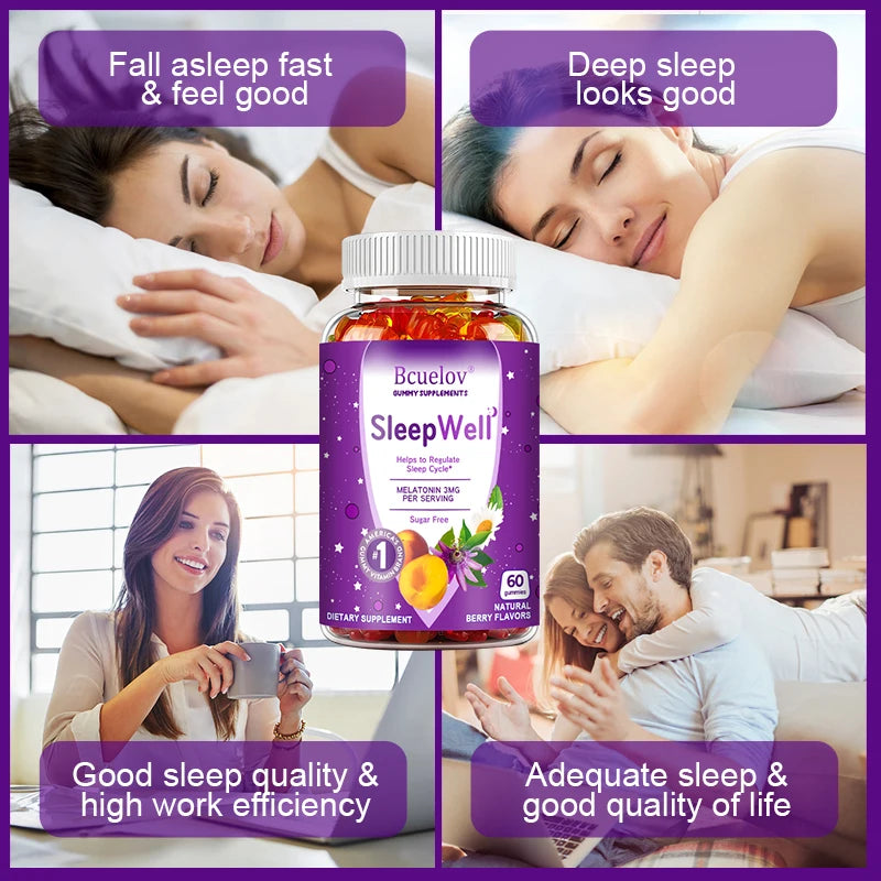 Melatonin Gummies, 3 Mg Melatonin Supplements for Sleep Support, Improve Mood, Antioxidant and Immune Regulation