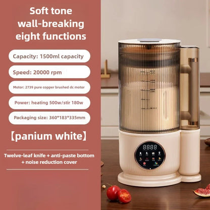 1500ML Electric Soy Milk Machine Wall Breaking  Automatic Intelligent Food Blender Fruit Juicer Blender Rice Paste Maker