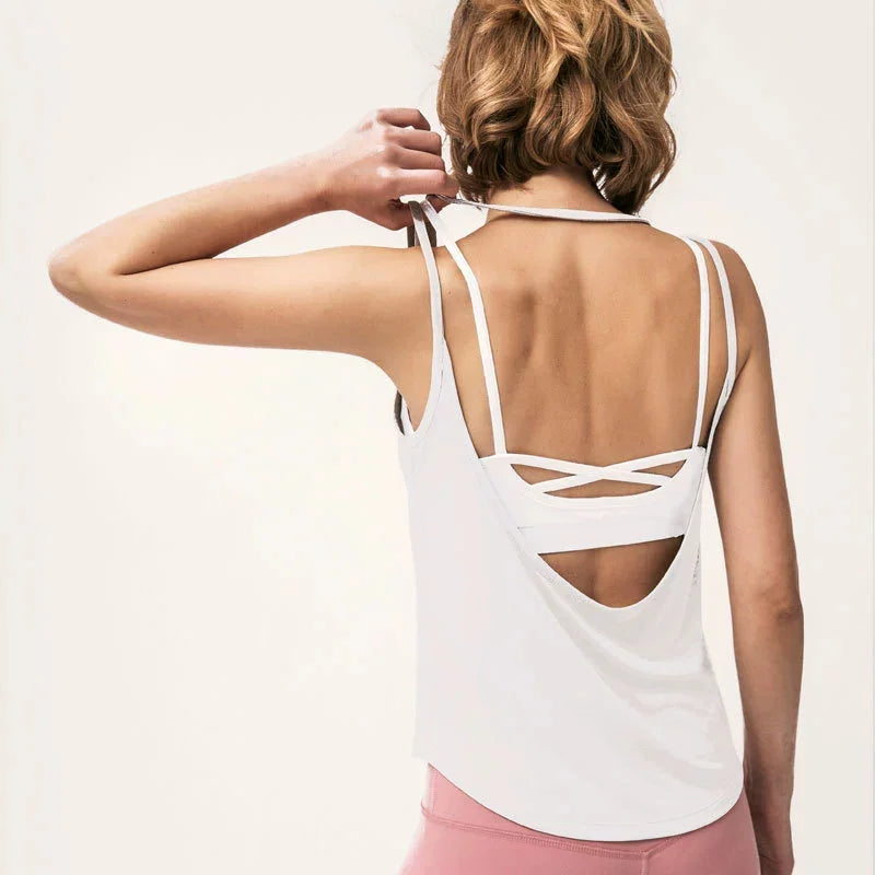 Sports Shirts Breathable Workout Tops Fitness Sportswear Female Backless Yoga Clothing Sport Crop Tops Women Gym Top